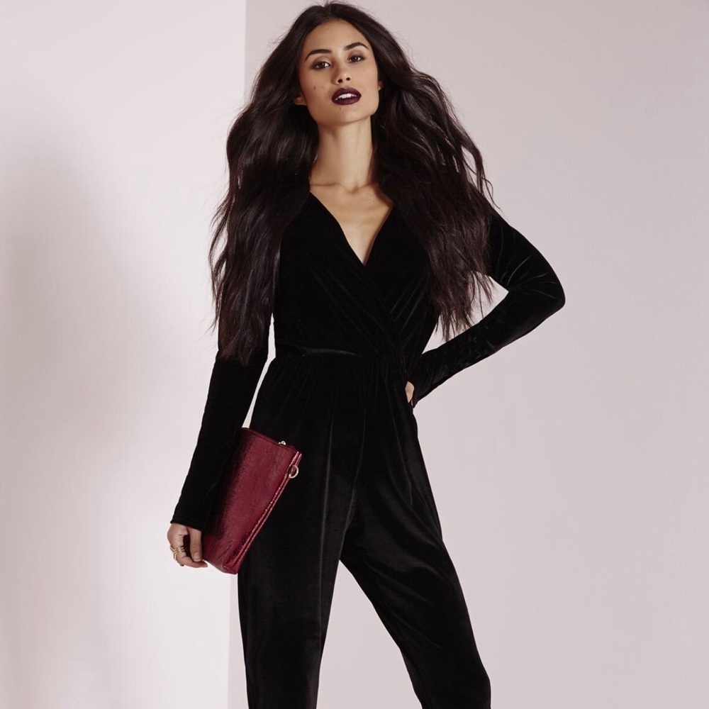 Missguided Velvet jumpsuit